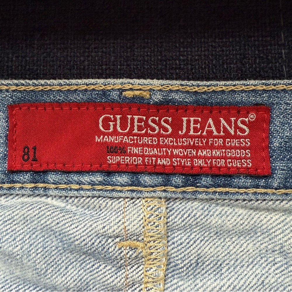 Vintage Y2K Guess Women's light Blue Denim mini Skirt size 24 - Picture 5 of 16